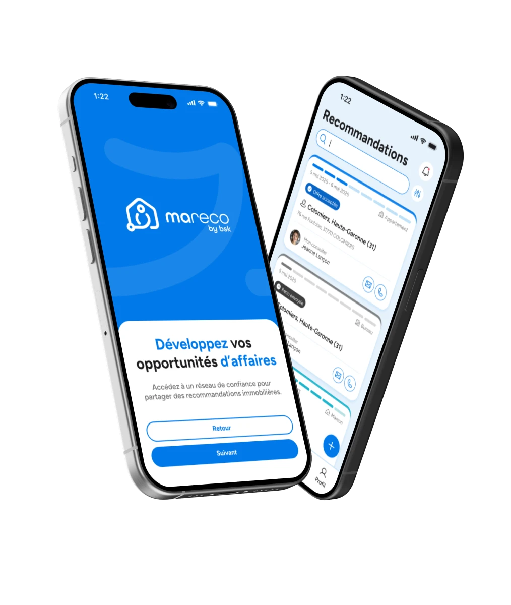 Application mareco pour BSK Immobilier