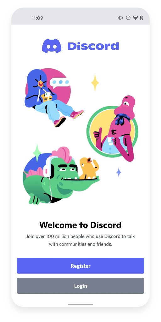 Page de login Discord